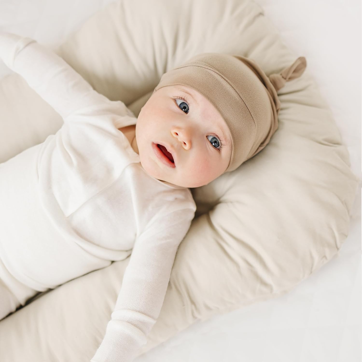 8-Piece Knot Beanie Hats for Newborns Soft Stretchy