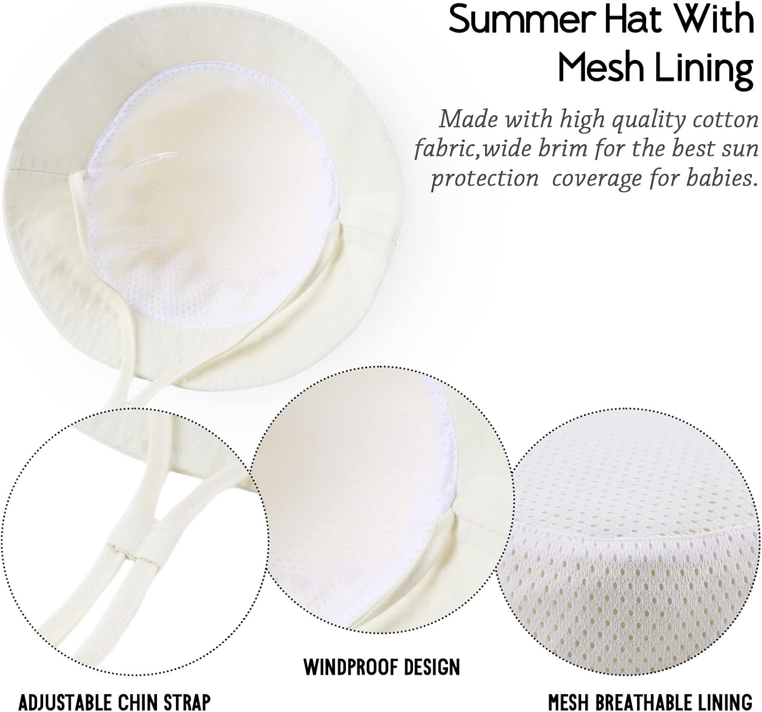 Adorable Cotton Baby Sun Hat For Kids