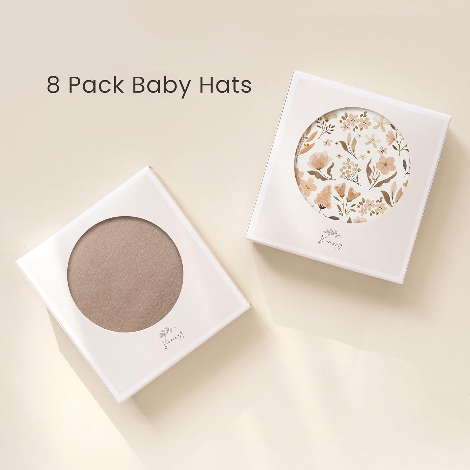 8-Piece Knot Beanie Hats for Newborns Soft Stretchy