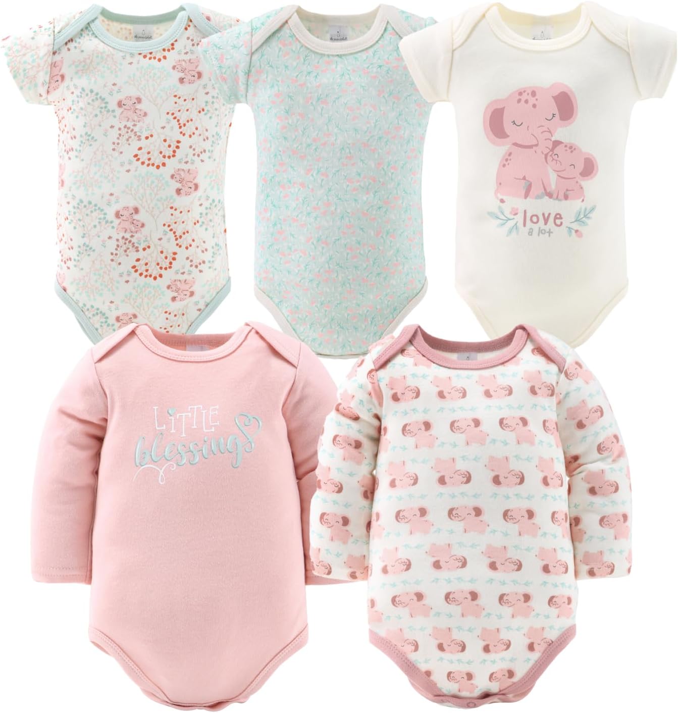 Perfect Layering Set for Little Girls - Floral Elephant Design