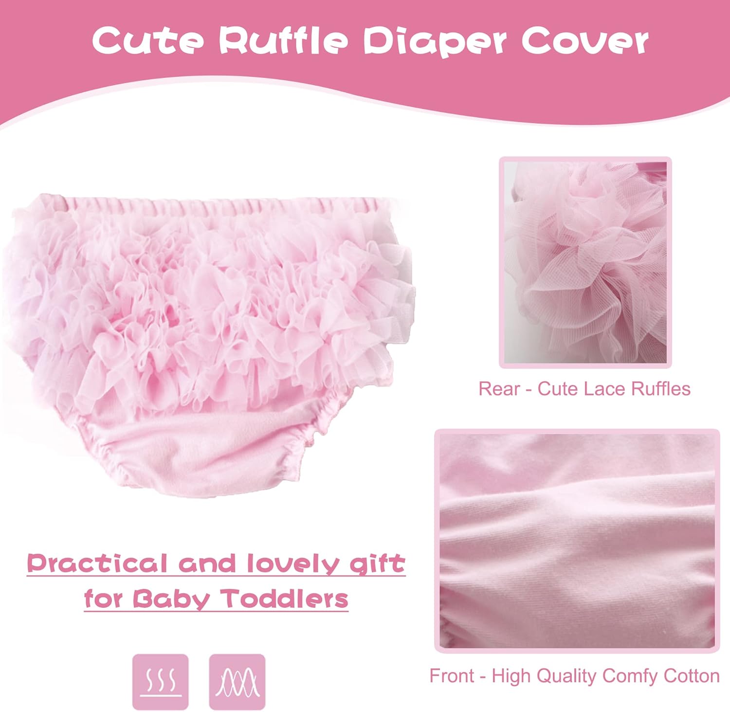 Elastic Ruffled Bloomers for Babies