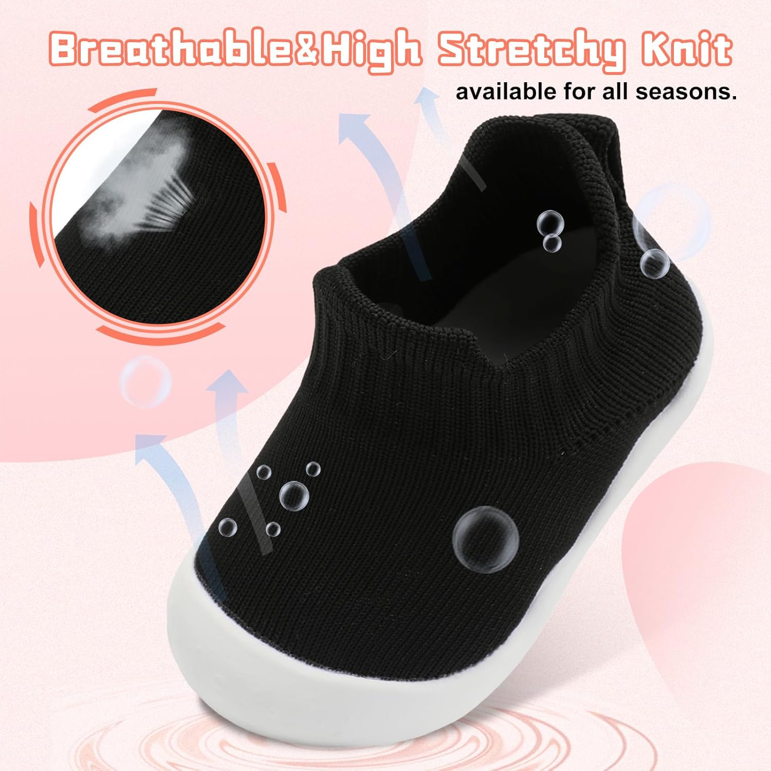 Adorable Soft Sock Shoes Non-Slip Baby Shirts Breathable for Kids