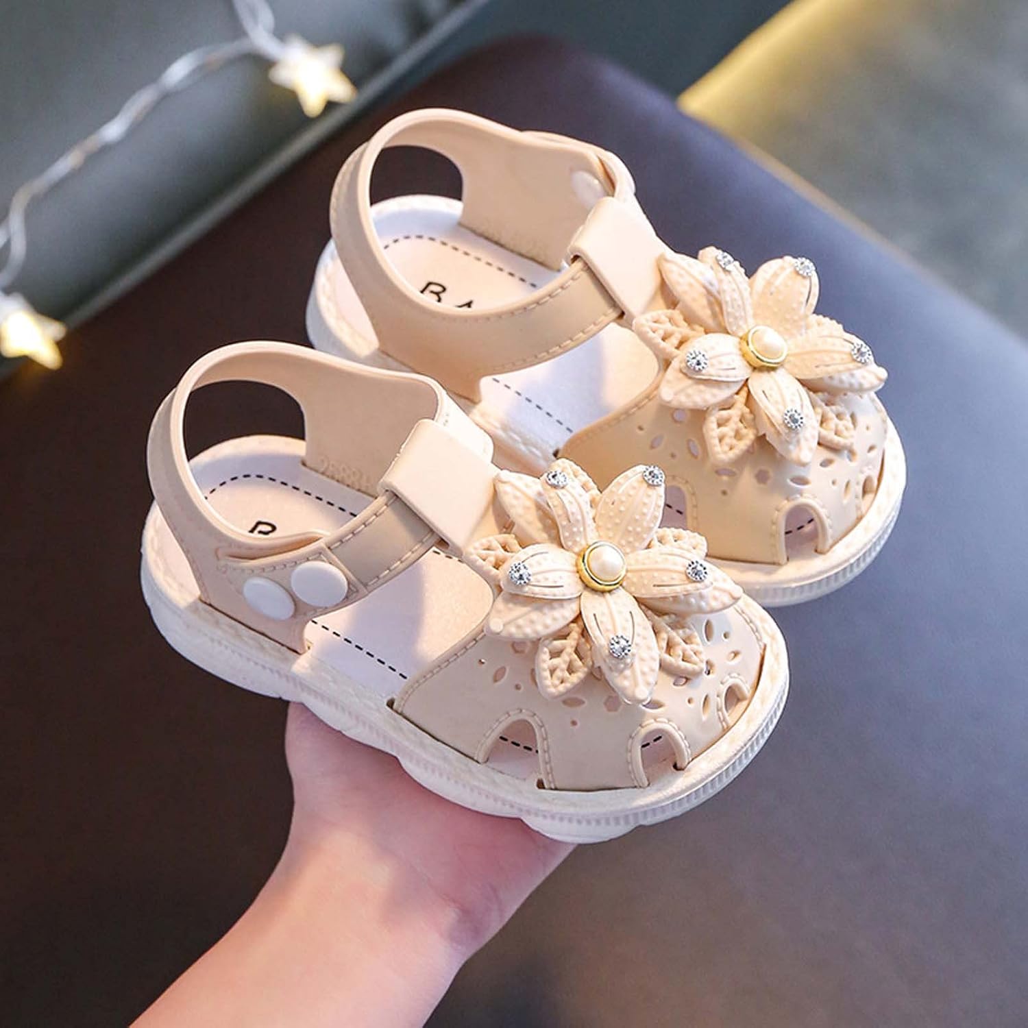 Luxury Kids Sandals Beige