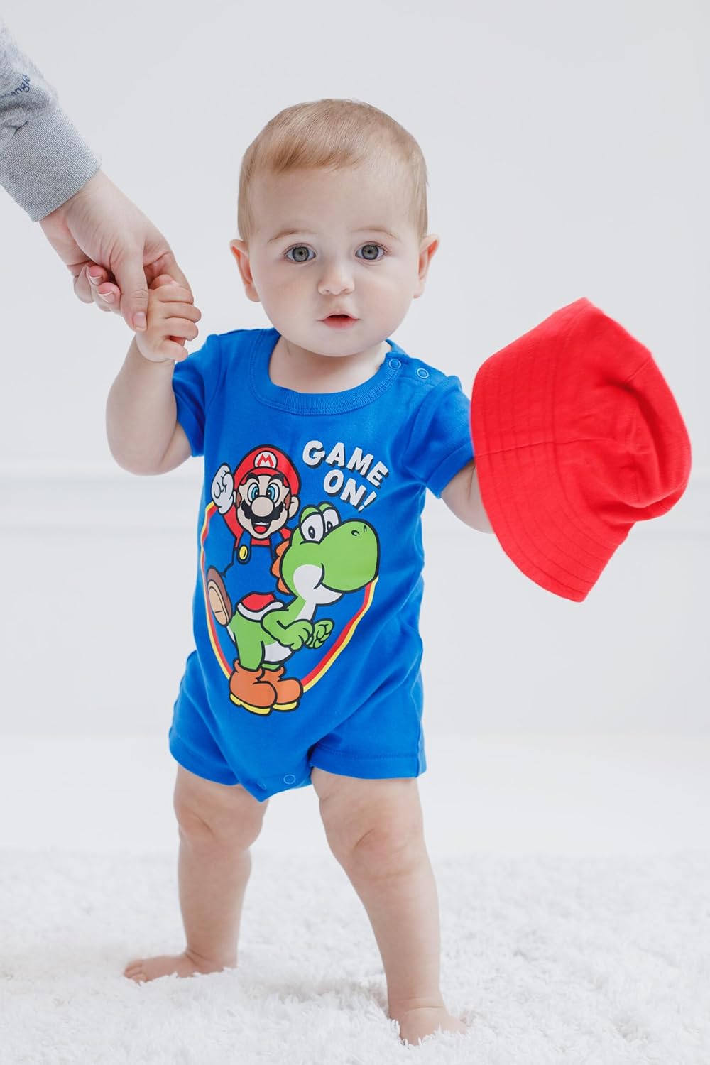 Super Mario Mario Yoshi Baby Romper and Bucket Sun Hat