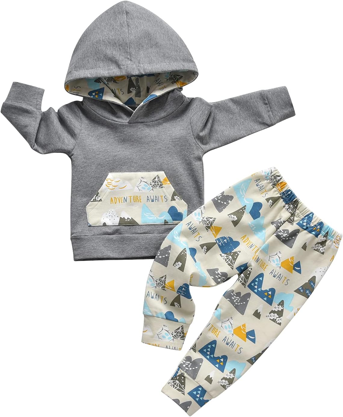 Derouetkia Toddler Bear Hoodie Set