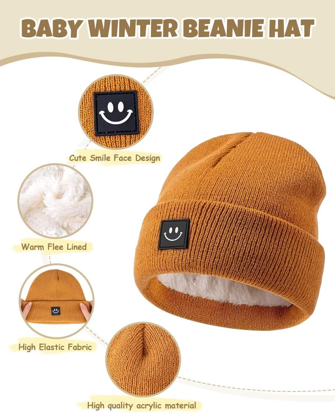 Warm Cozy 3-in-1 Baby Winter Set for Girls Boys