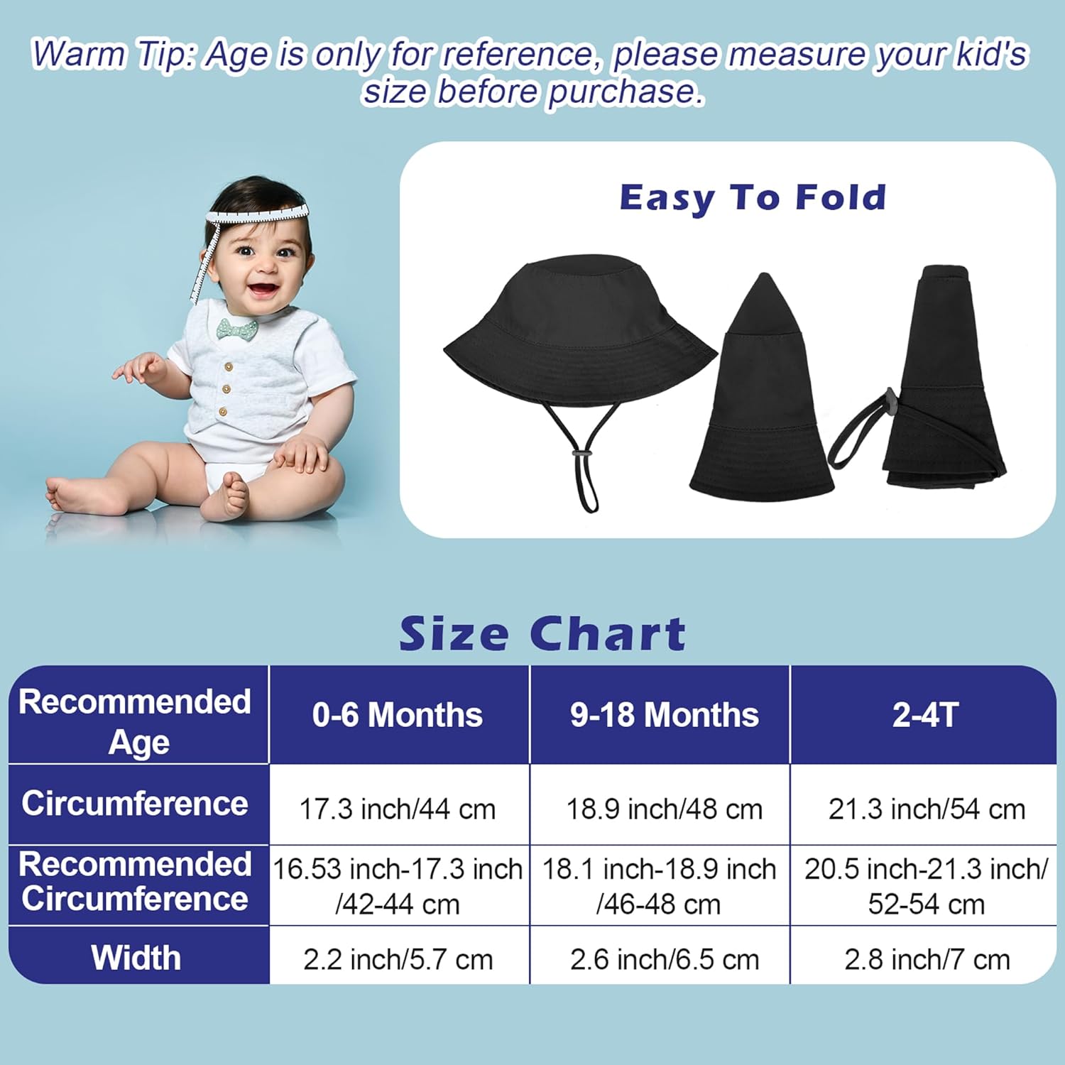 Adjustable Baby Sun Hat For Kids