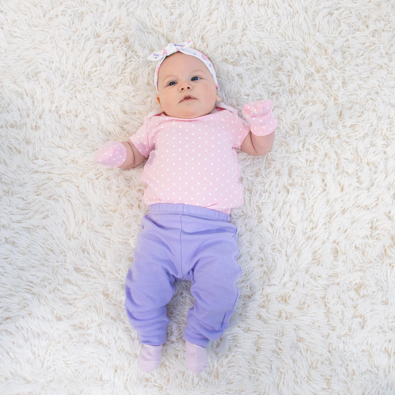 The Peanutshell Baby Layette Gift Set for Baby Girls - Purple Butterfly