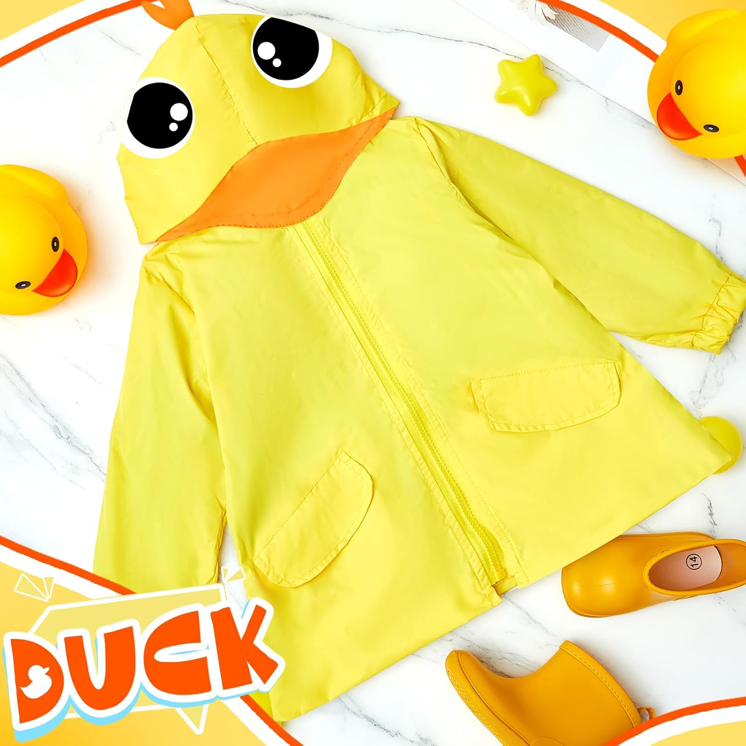Halloween Costume Toddler 2 Pcs Toddler Raincoat Rain Boots Set