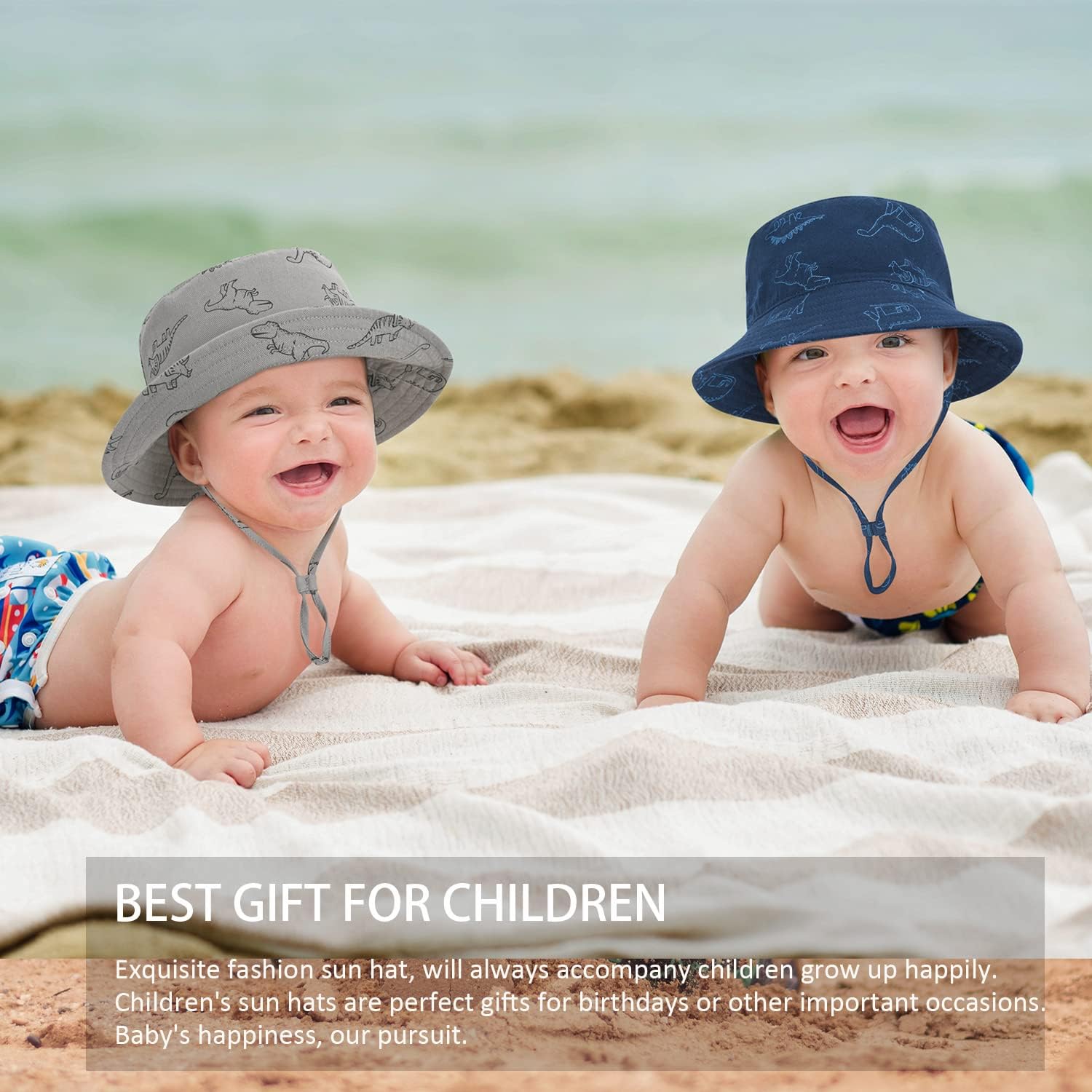 DANMY Baby Boy Sun Hat UPF 50 Wide Brim