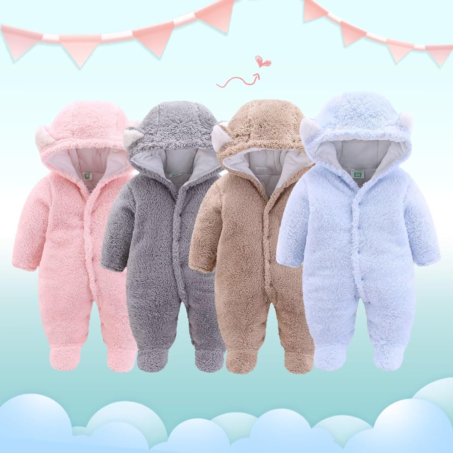 Baby Winter Snowsuit Bear Suit