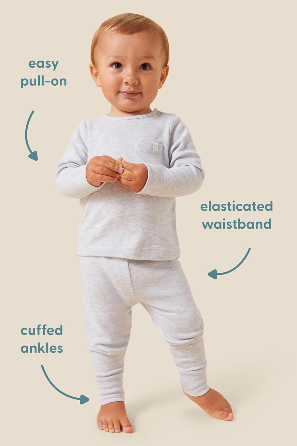 MORI Luxurious 0-3 Month Organic Leggings