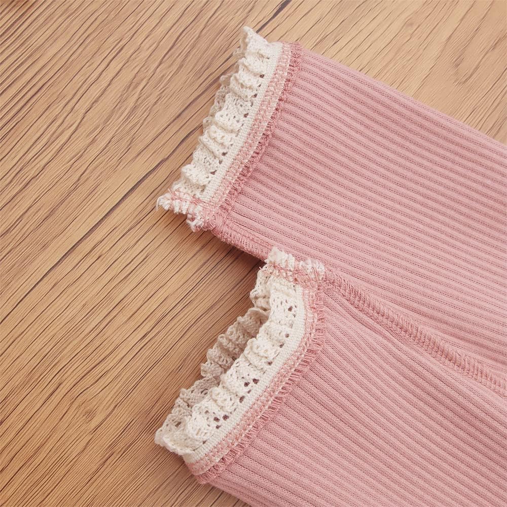 Adorable Toddler Girls Ruffle Lace Tights