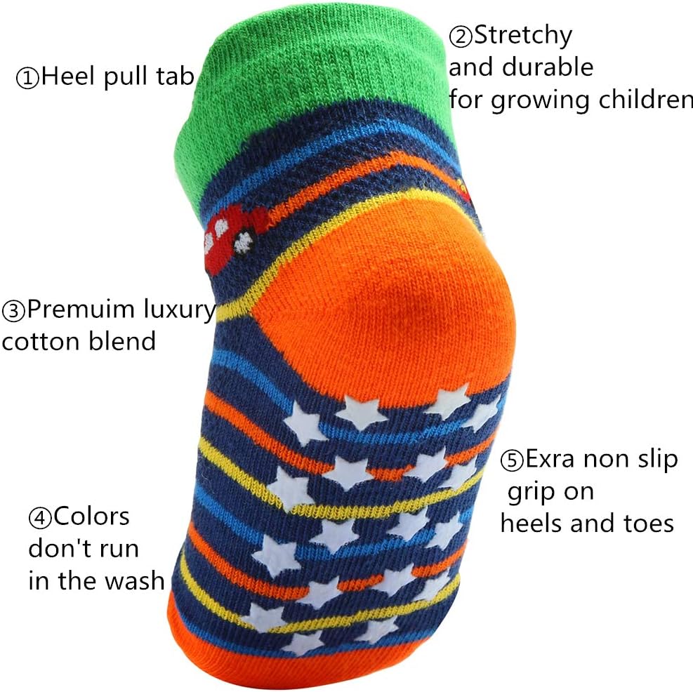Perfect Gift for Toddler Boys - Anti-Slip Grip Socks
