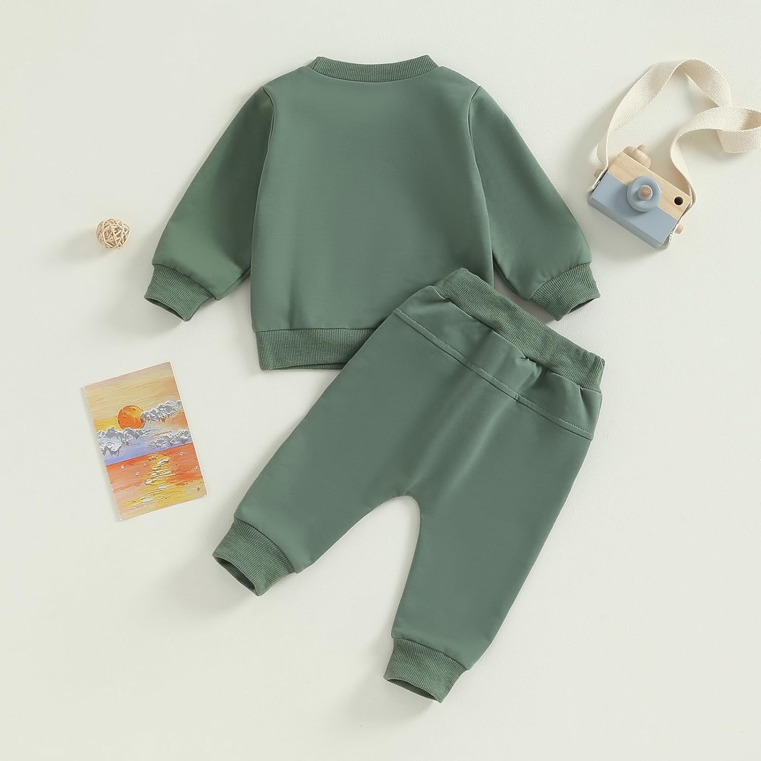 Tiacham Unisex Baby Clothes 2 Piece Sweatshirt Pant Set