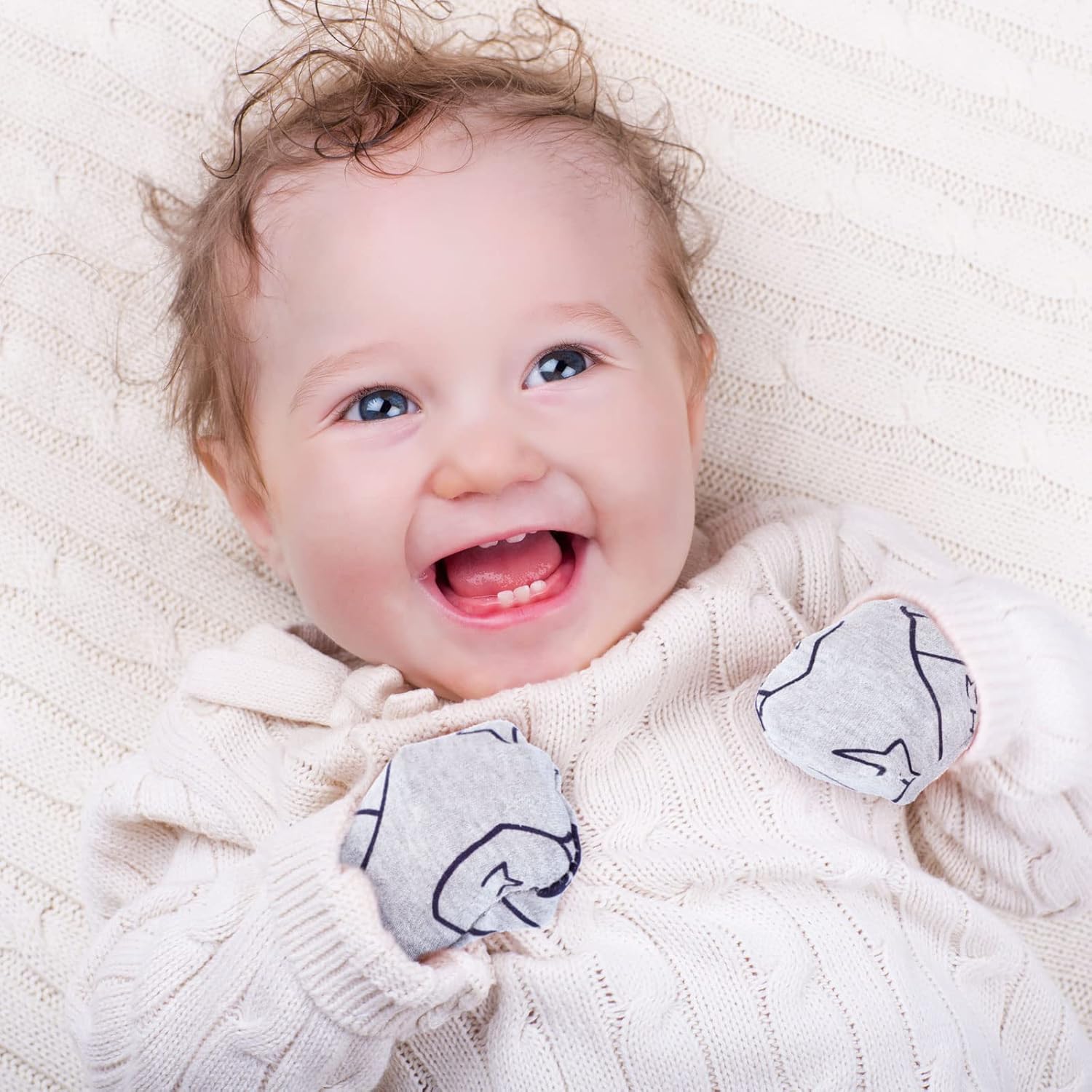Geyoga 6 Pair Newborn Baby Mittens No Scratch
