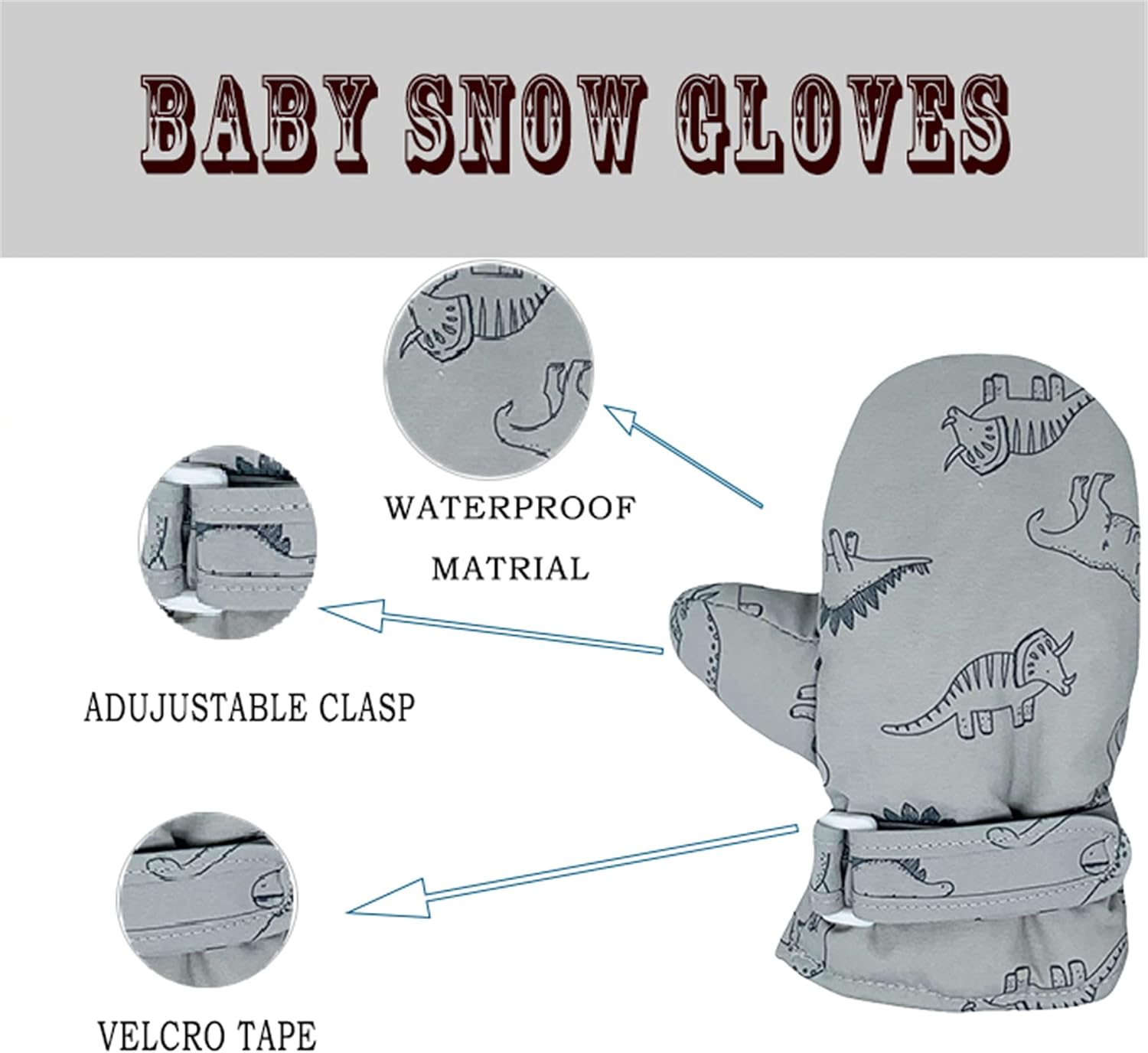 Warm Waterproof Winter Gloves for Kids