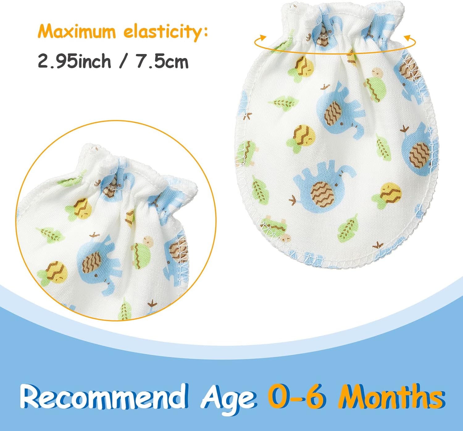 Geyoga 40-Pair Soft Elastic infant gloves