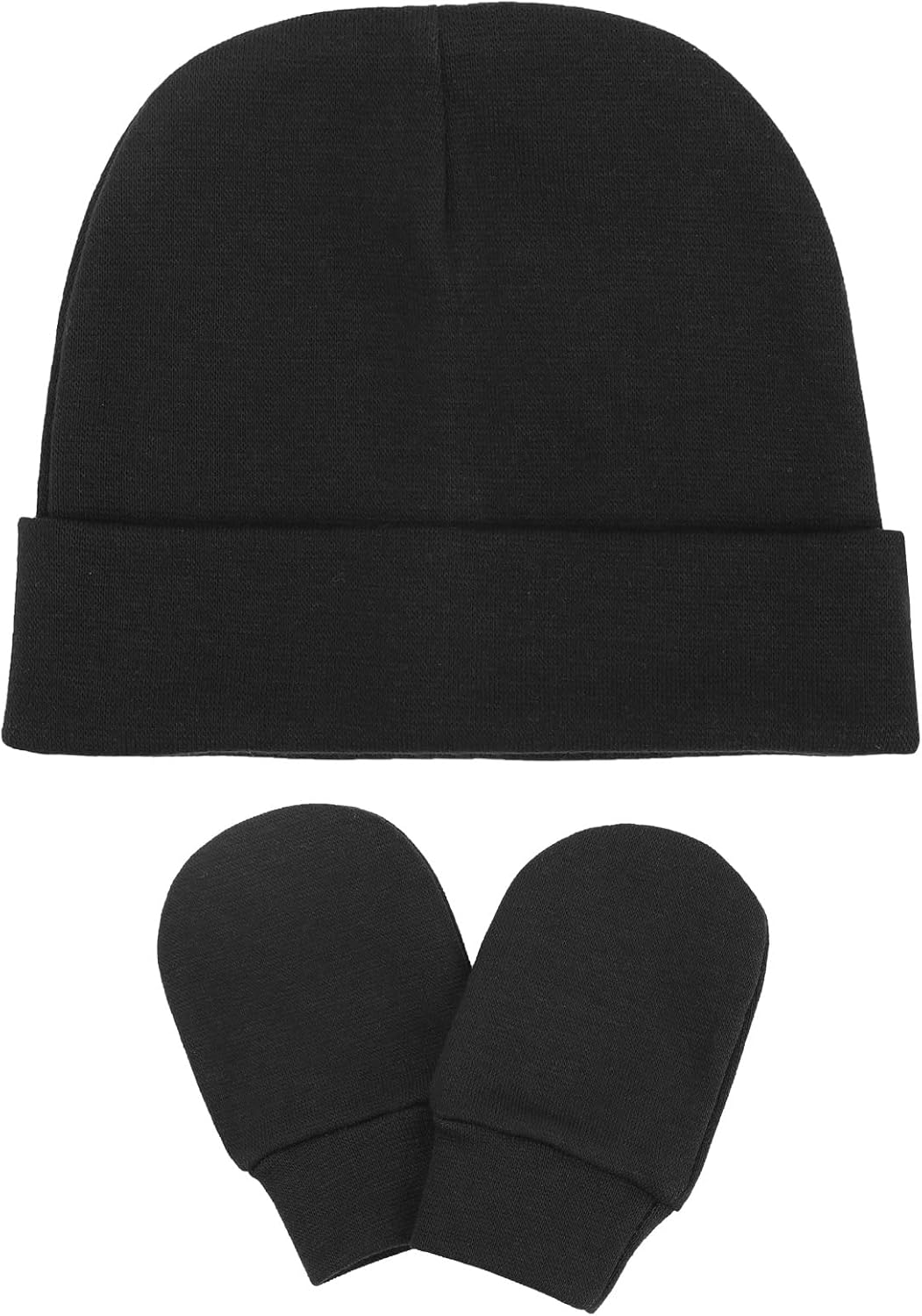 DRESHOW newborn and toddler childproof Baby Hats and Mittens Set - accents