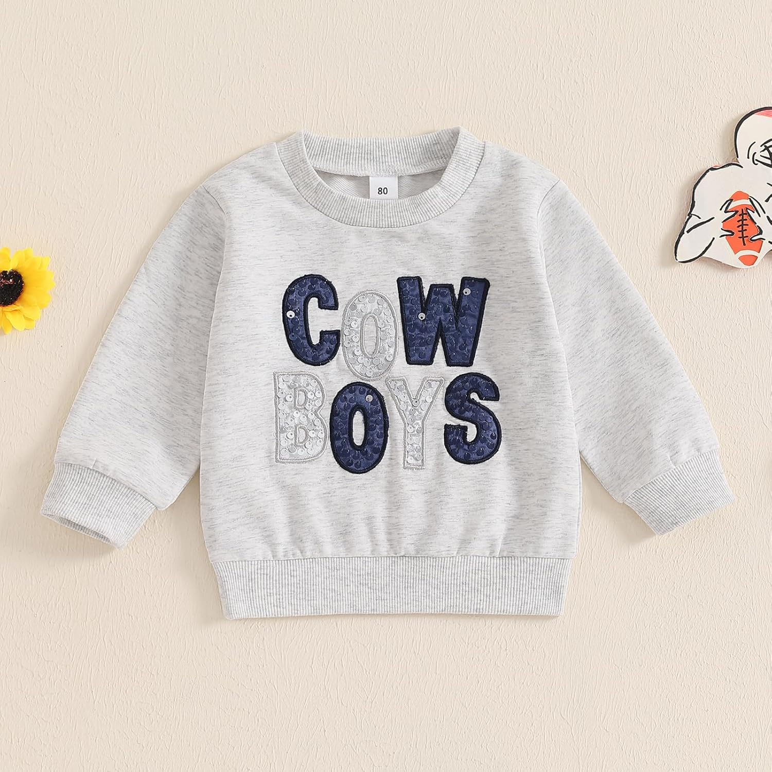 Stunning Kids Footballgitano gioco Boys Pullover with Sequined Embroidery