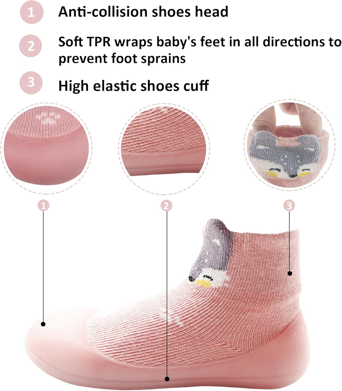 Baby Girl Sock Shoes Soft Non-Slip Indoor Slippers