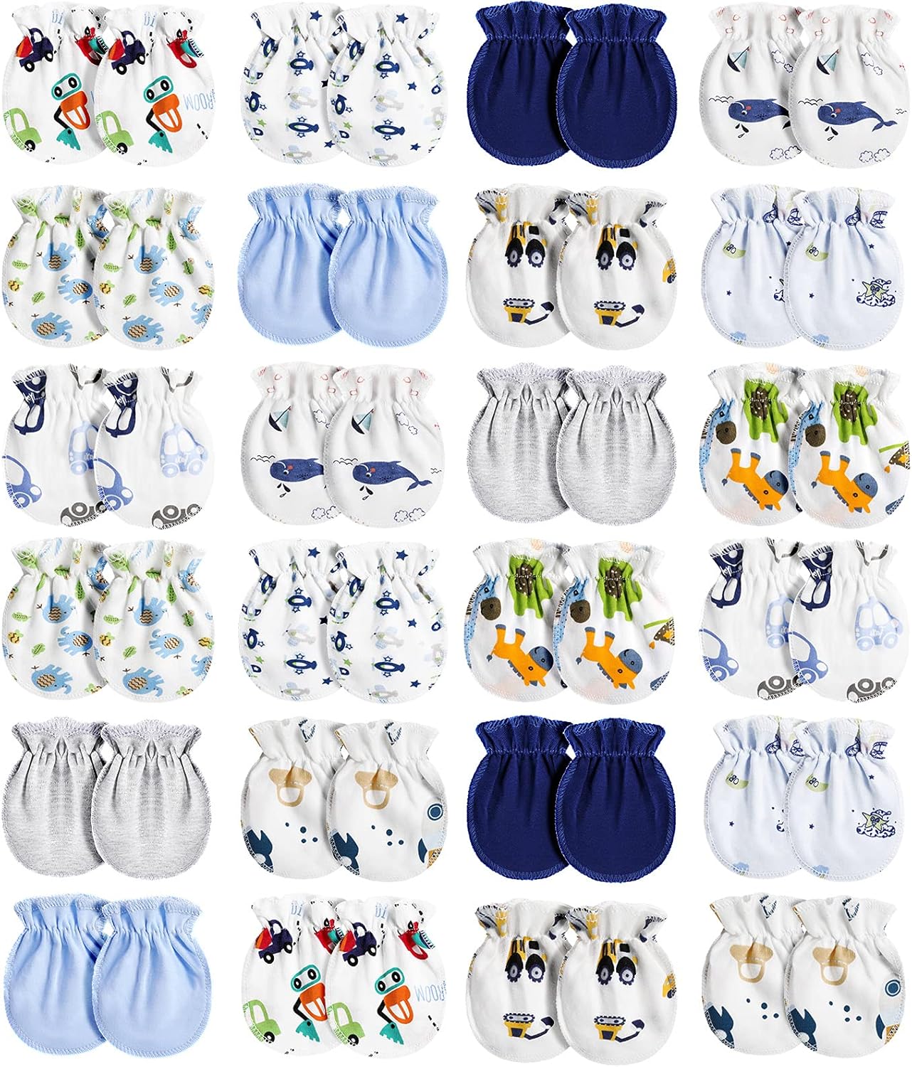 Geyoga 24-Pair Newborn Gloves Soft Stretchy