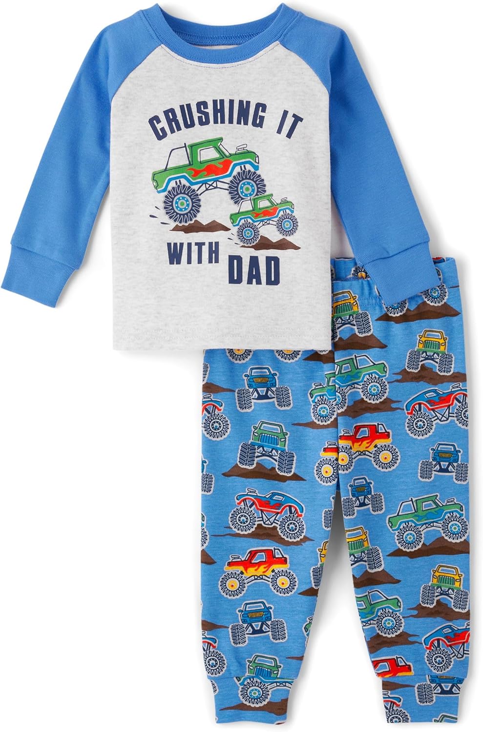 The Childrens Place Snug Fit Baby Boys 100 Cotton Pajama Set