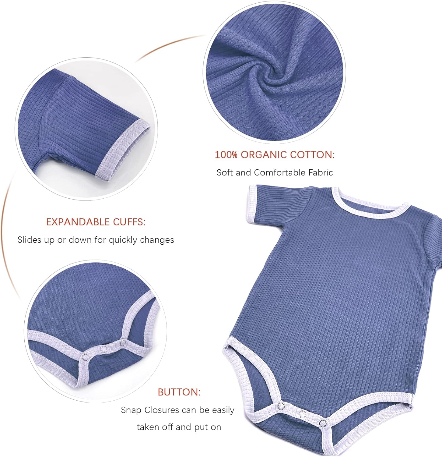 Organic Cotton Baby Bodysuit for Kids