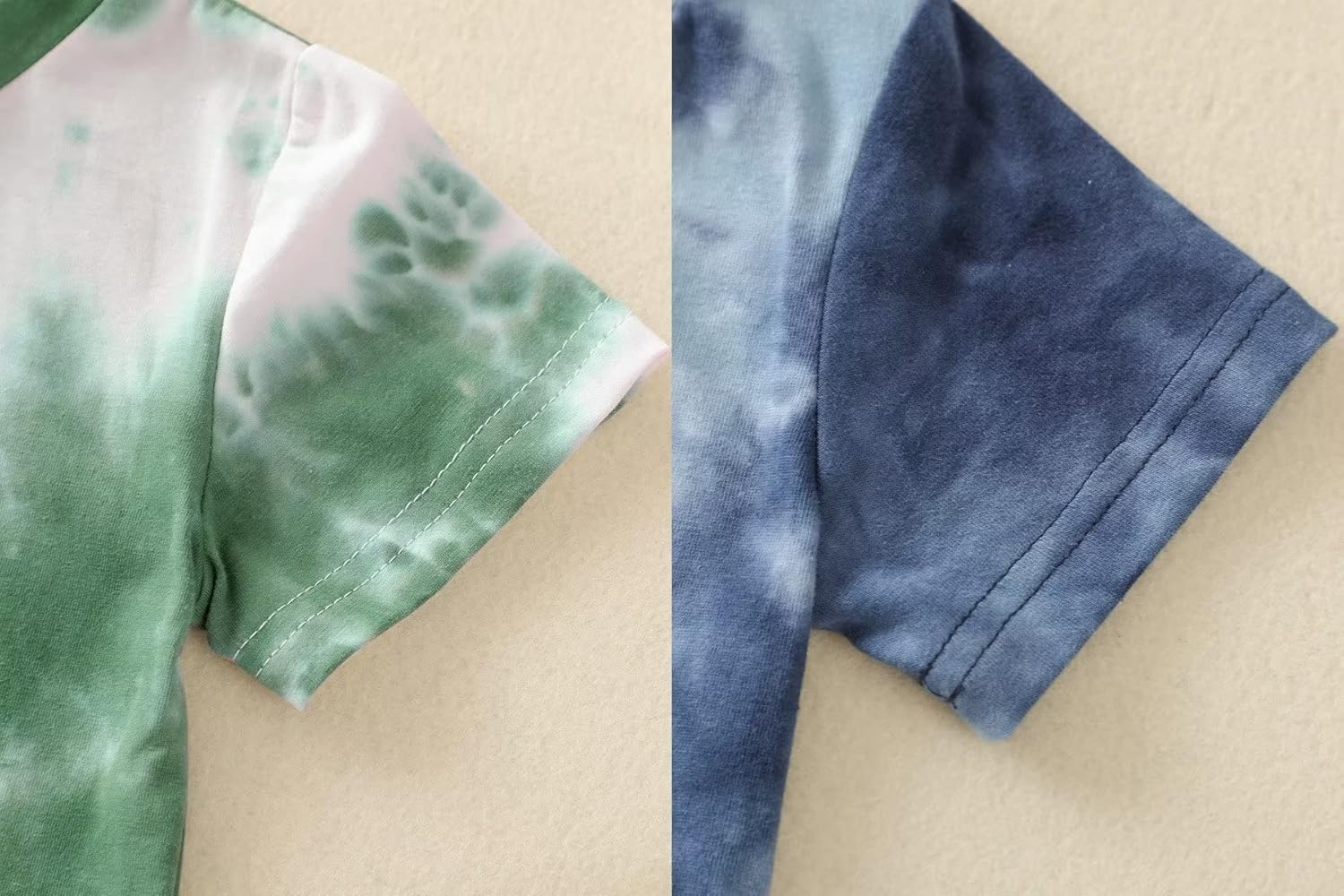 Coolago Tie Dye Toddler Boy Summer Outfits 4-Piece Set