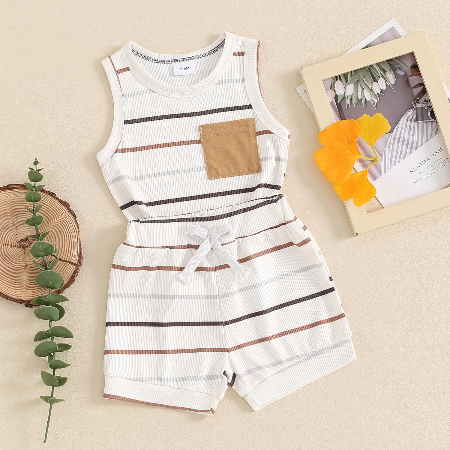 Cute Newborn Boy Summer Outfit - Tank Tops Shorts
