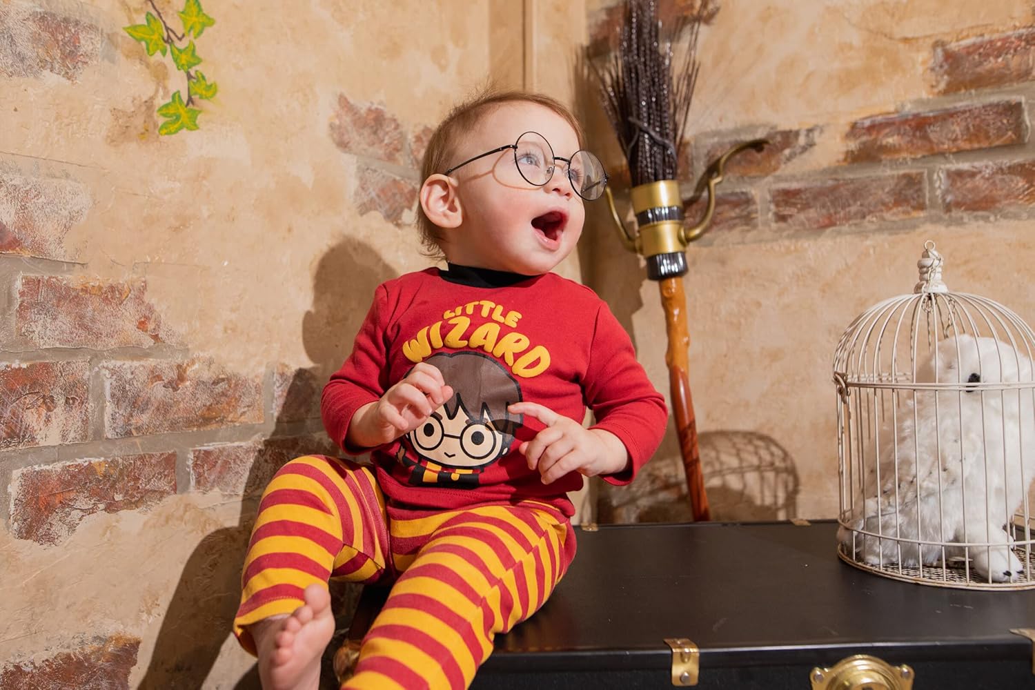 Baby Harry Potter laysette with detailedHarry Potter design