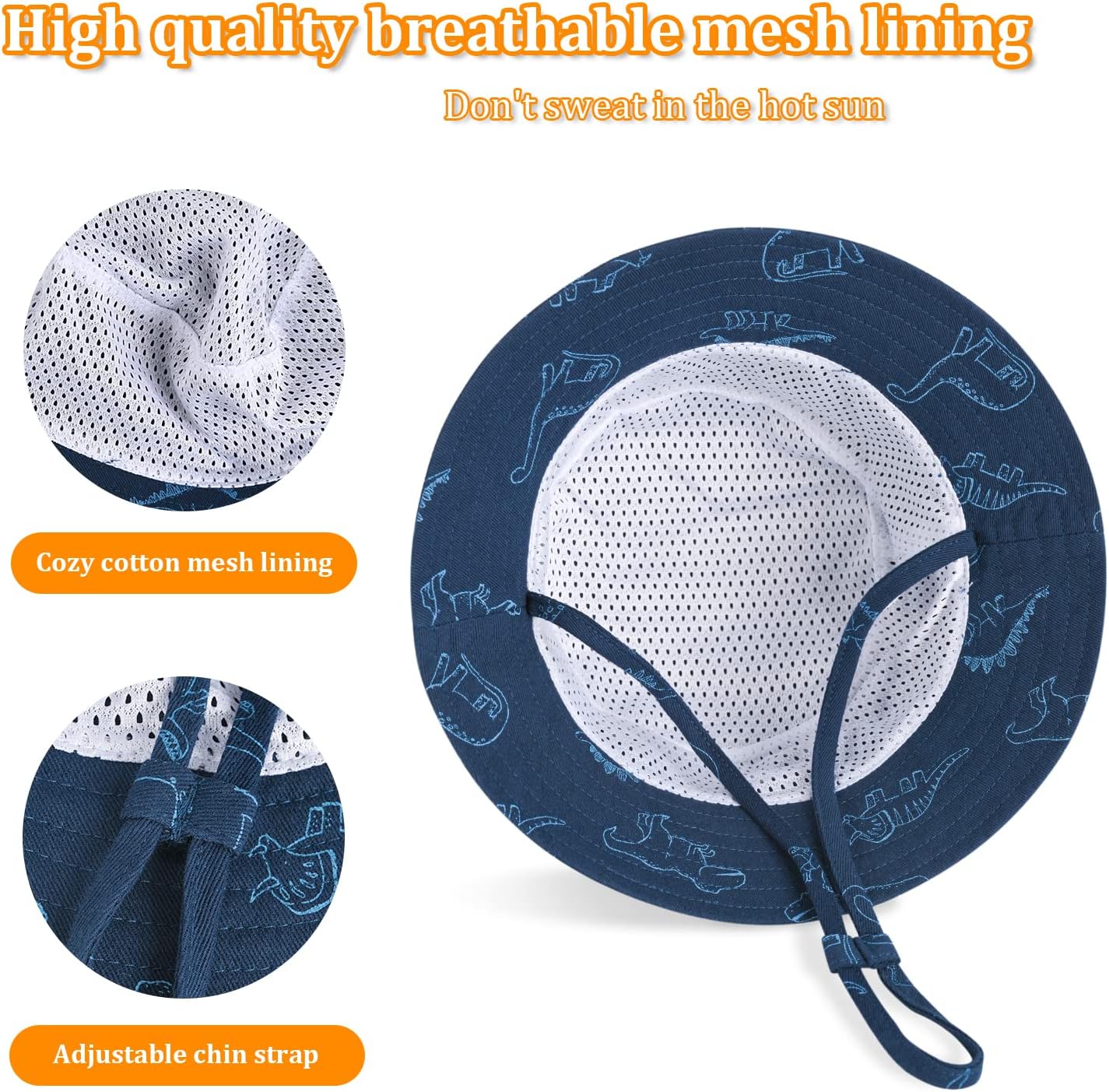 DANMY Baby Boy Sun Hat UPF 50 Wide Brim