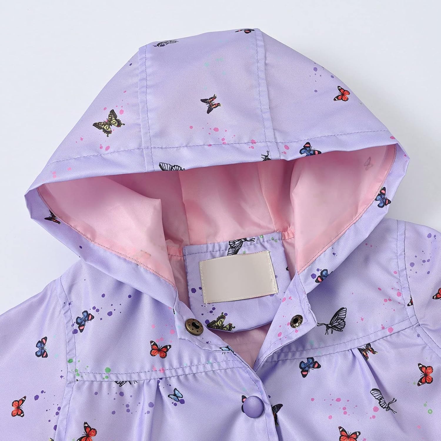Cutie Dino Rain Jacket for Toddler Lightweight Windproof Breathable Boys Girls Outfit