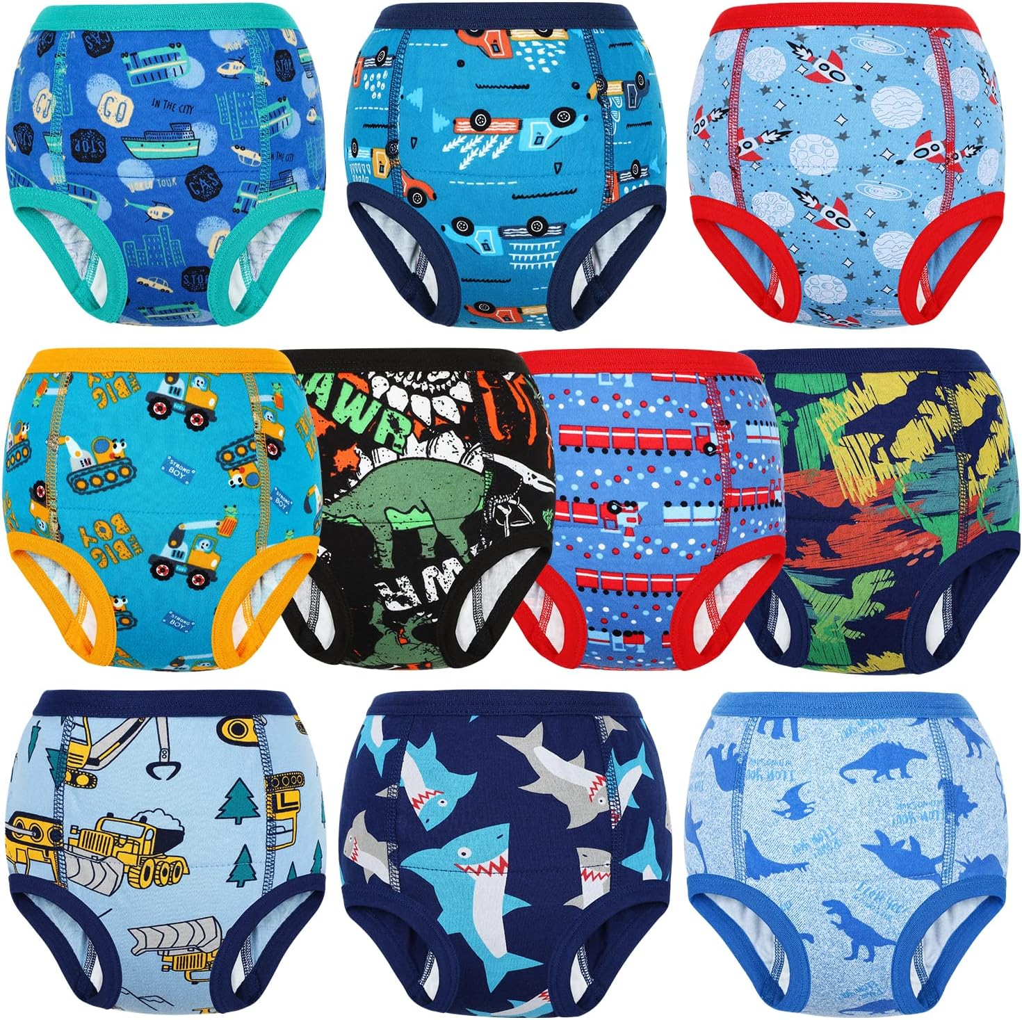 MooMoo Baby Potty Training Underwear 10 Pack for Toddlers