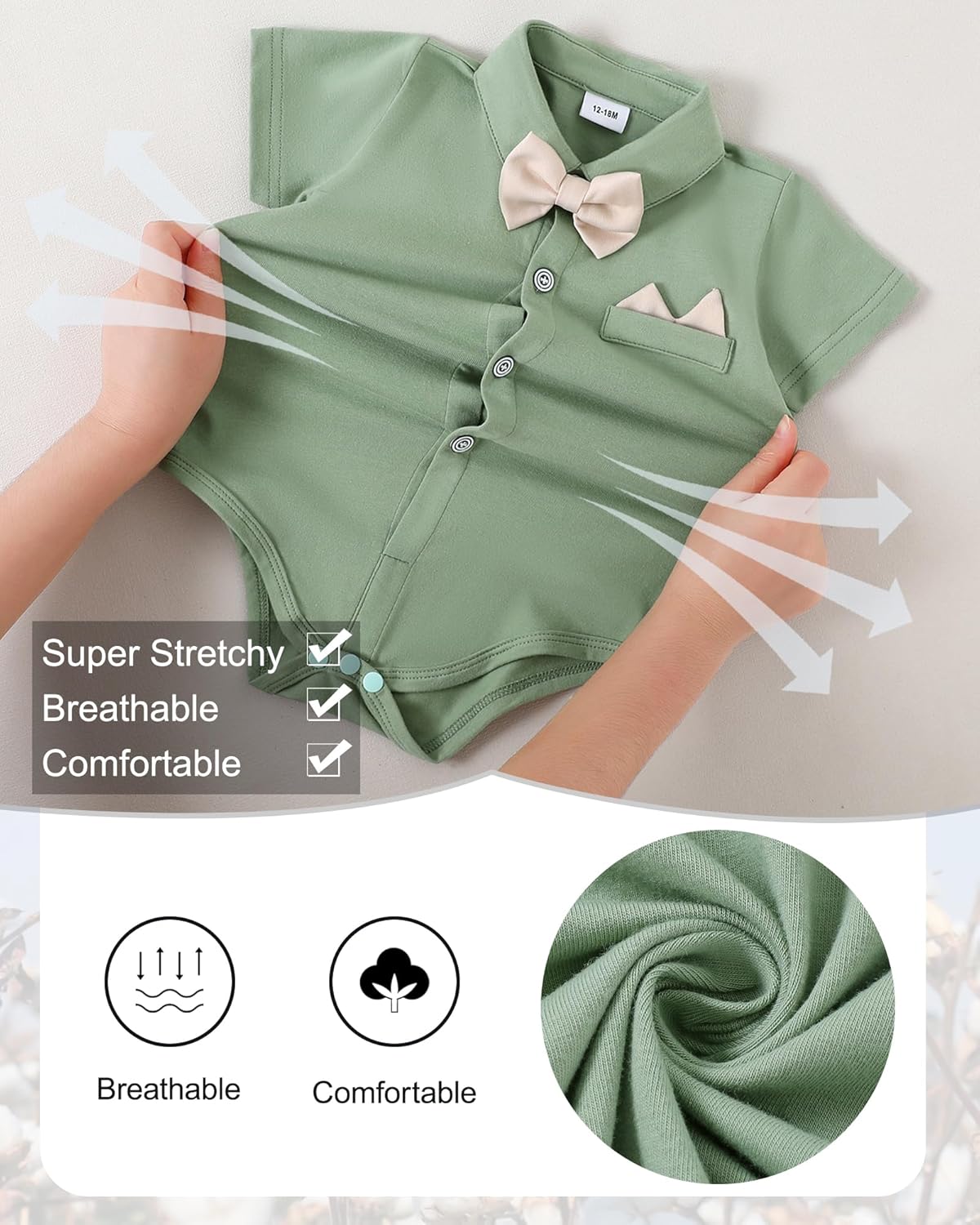 YALLET Baby Boy Tuxedo Suit for Gentlemen