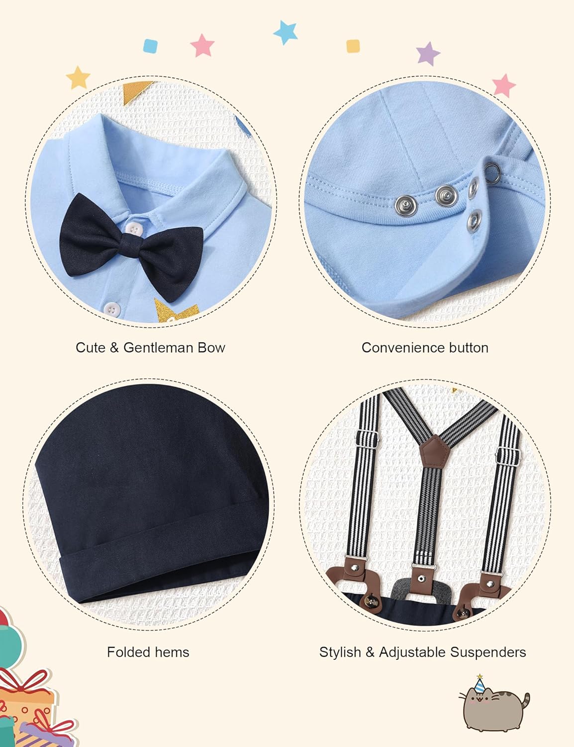 First Birthday Party Outfit Set for Boys Unique Design