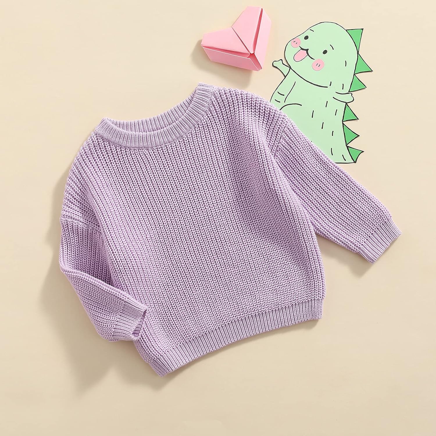 Karwuiio Toddler Unisex Knit Sweater Fall Winter Top