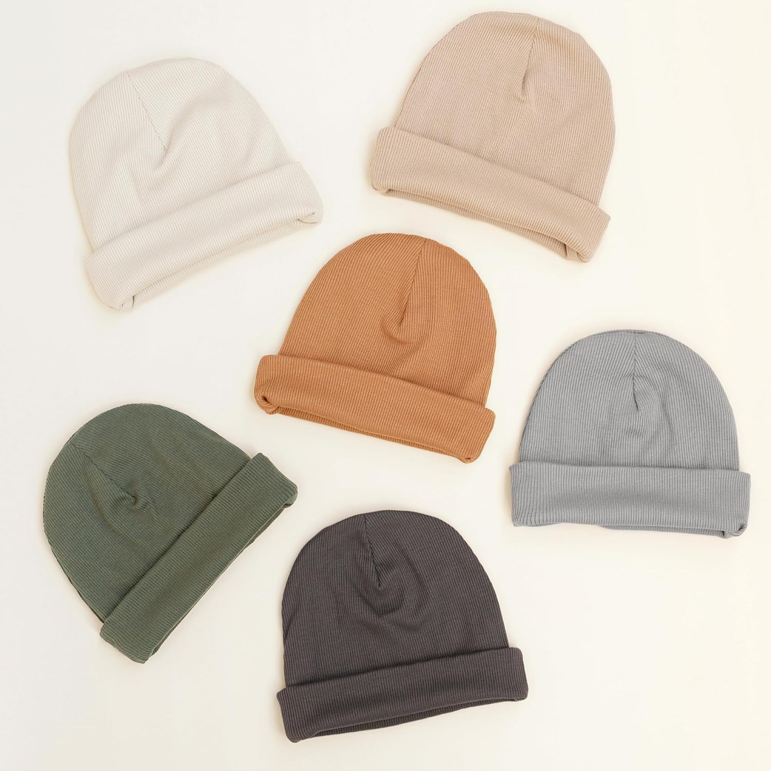 6-Pack Baby Beanie Hats Konssy