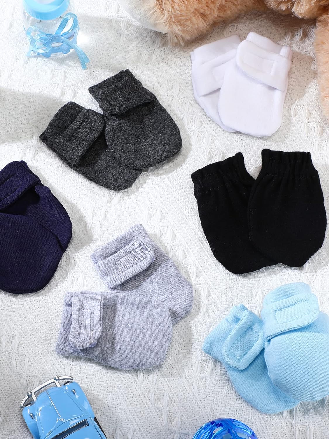 Newcotte Adjustable Baby Mittens for Newborns