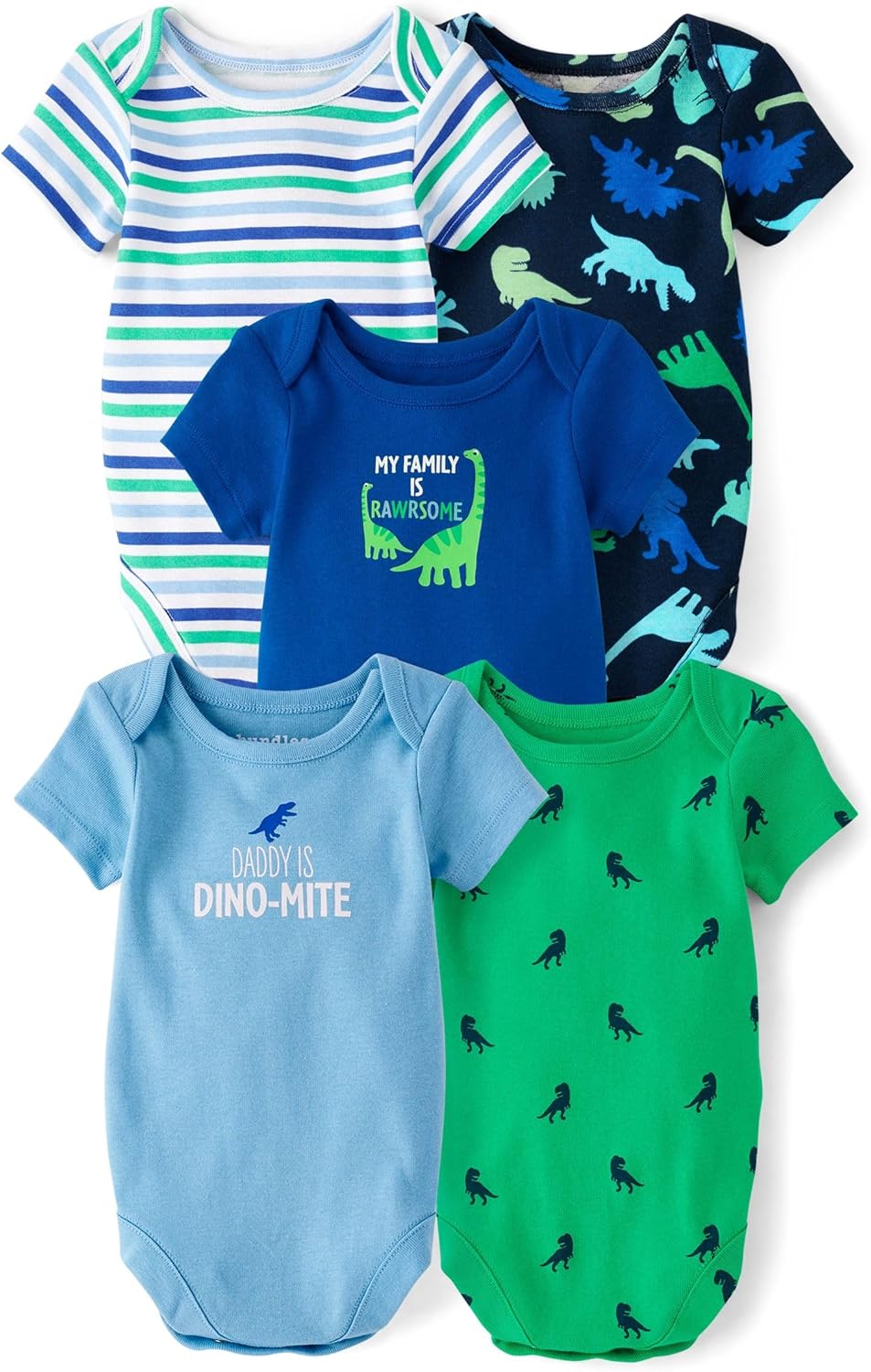 The Childrens Place Baby Boys Multipack - Dino Print Fun Patterns
