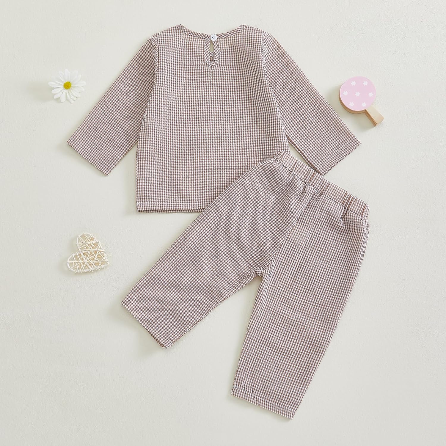 Adorable Plaid Outfit Set for Fall and Winter