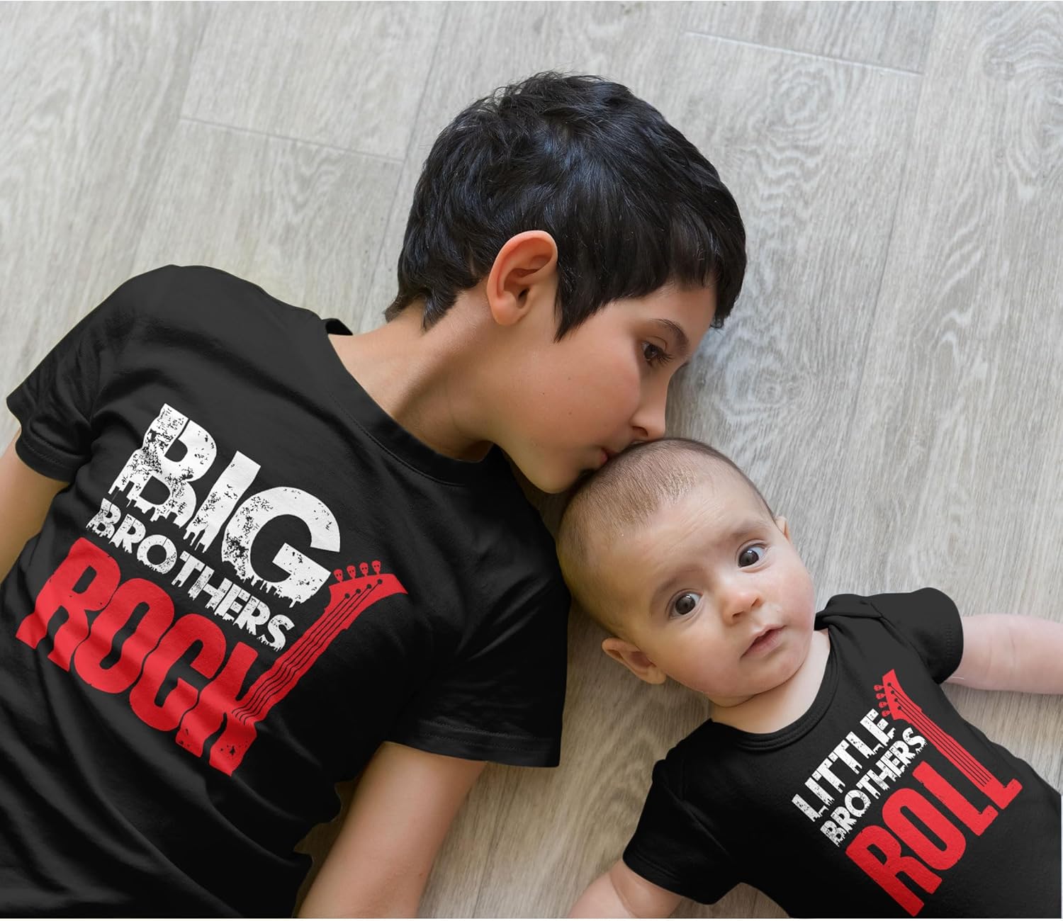 Matching Sibling Outfits Big Brother Little Brother Shirts Rock and Roll Siblings Set