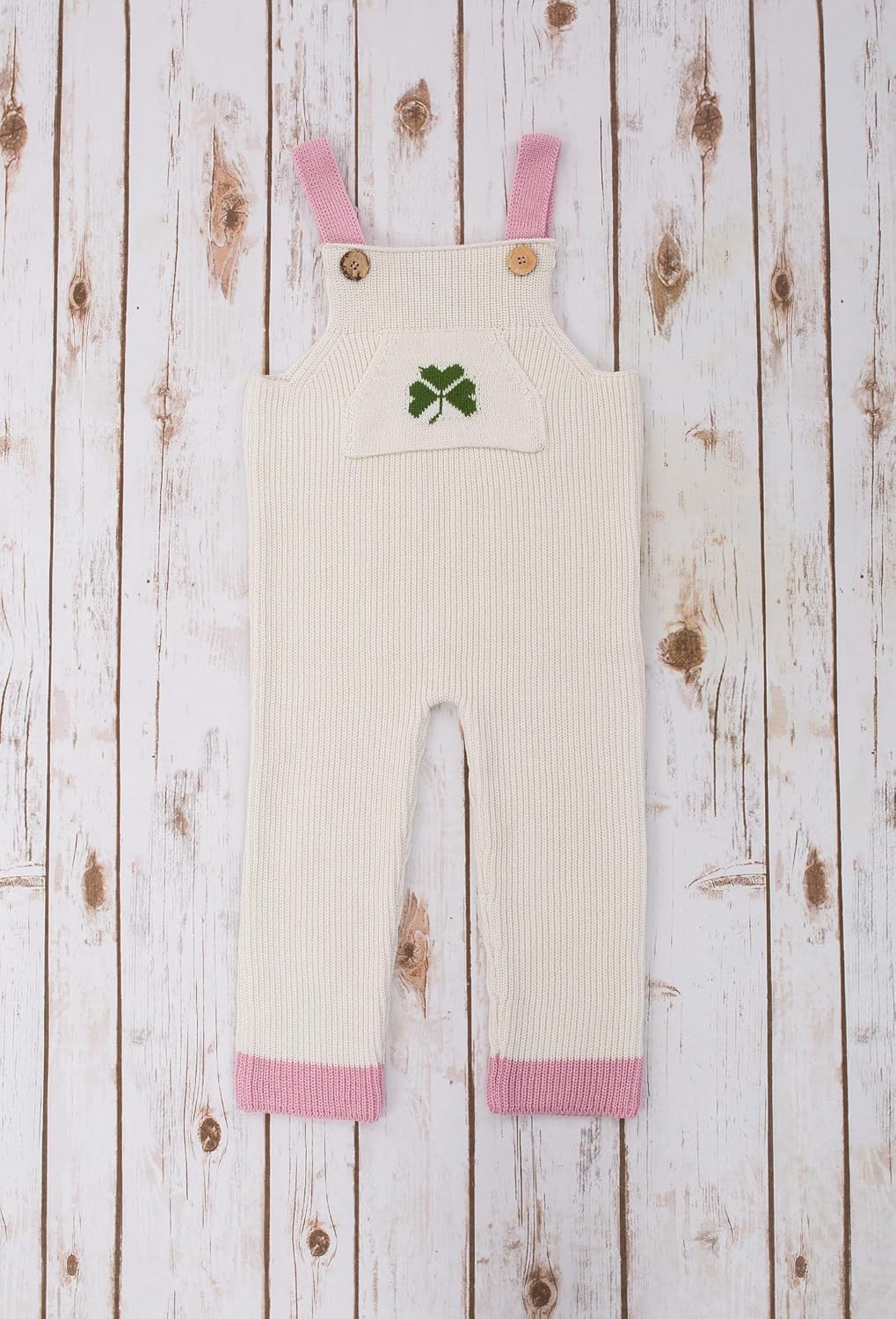 SAOL shamrock button romper