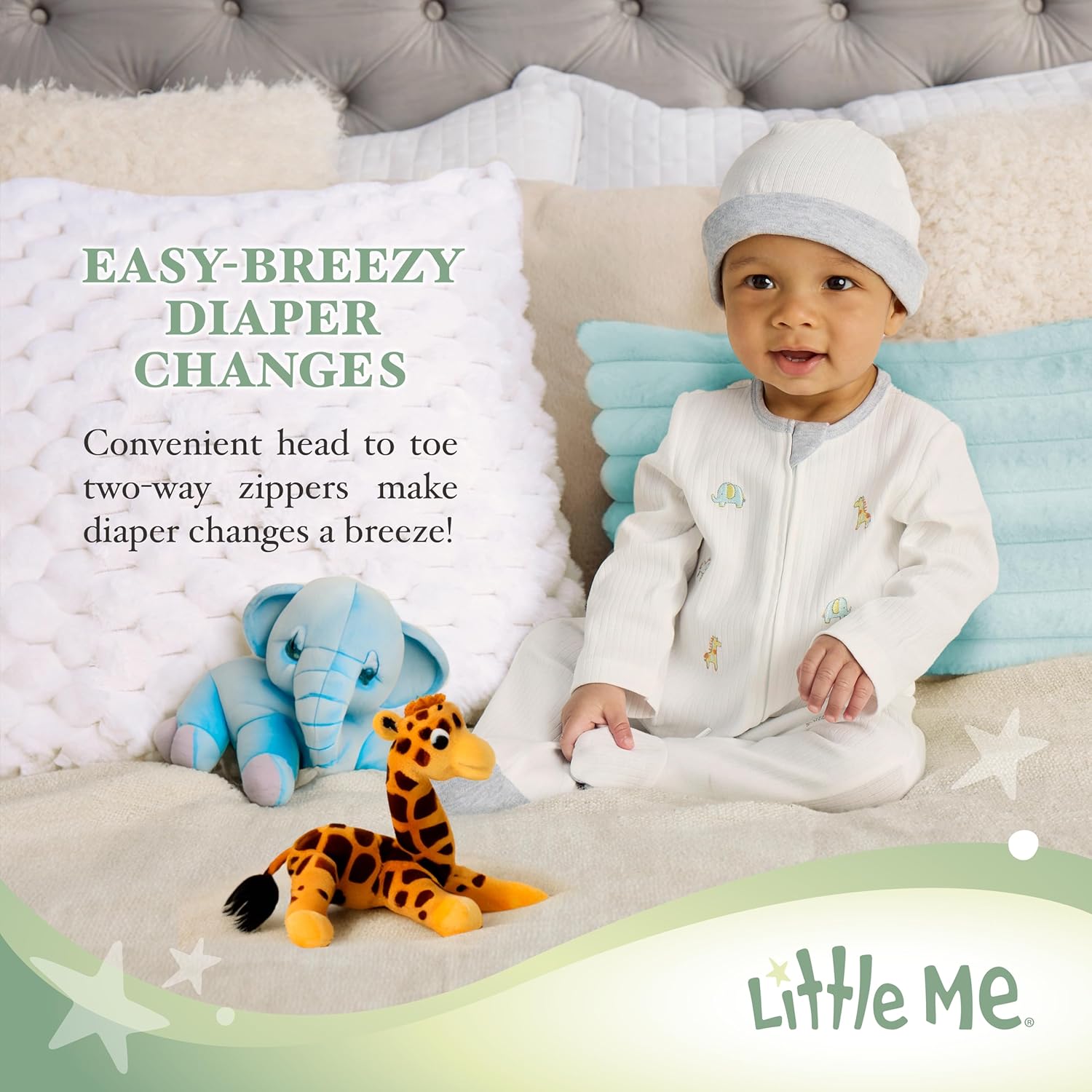 Little Me Footie Sets for Babies Soft Scratch-Free Closures