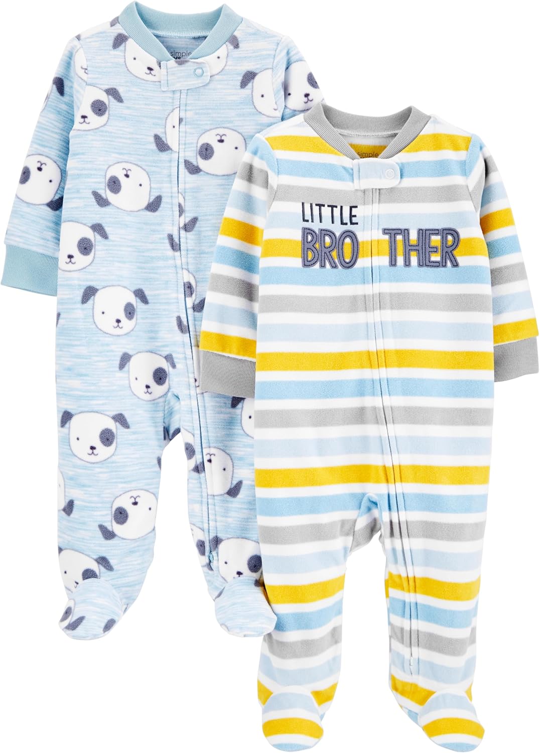 Cozy 2-Pack Baby Boys Fuzzy Sleep Playwear