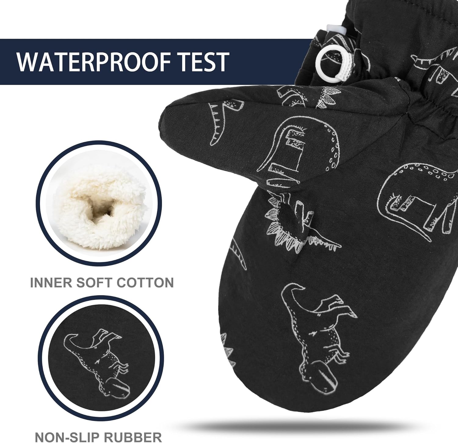 Fynnsure Toddler Perfect Winter MittensFiberglass linedCozy calamari-free