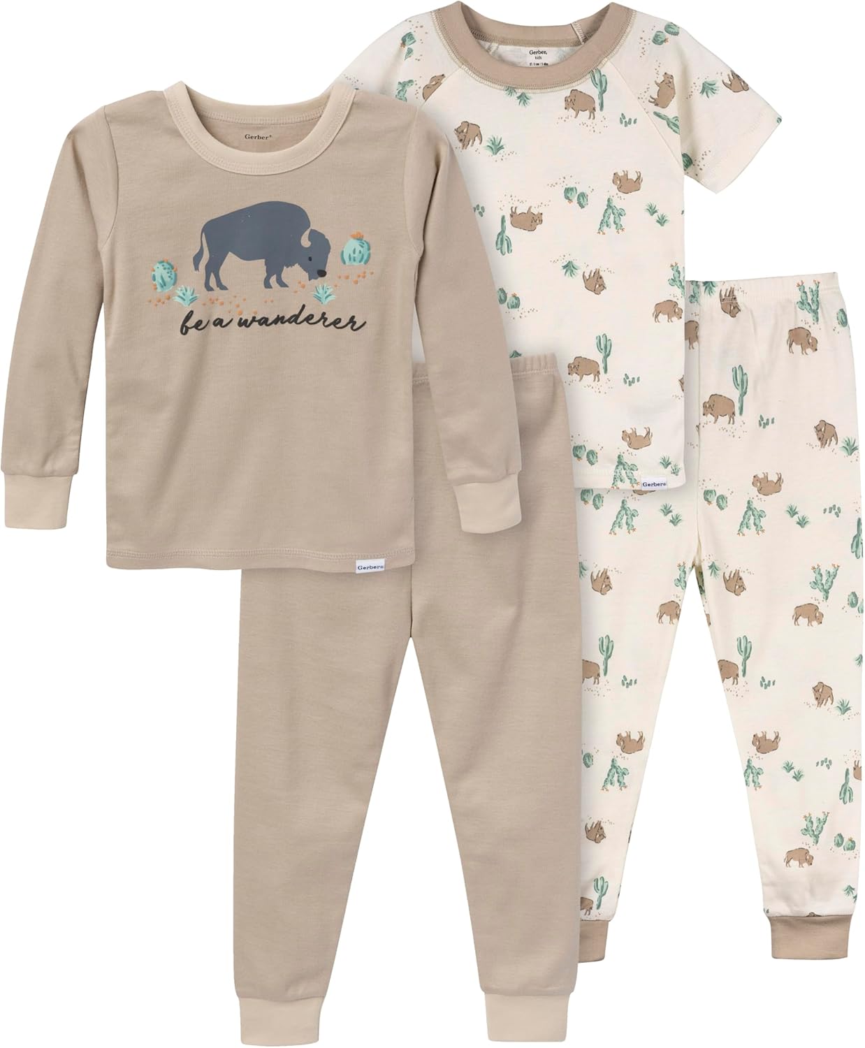 Gerber Toddler Pajama Set Soft Comfortable Easy to Wear
