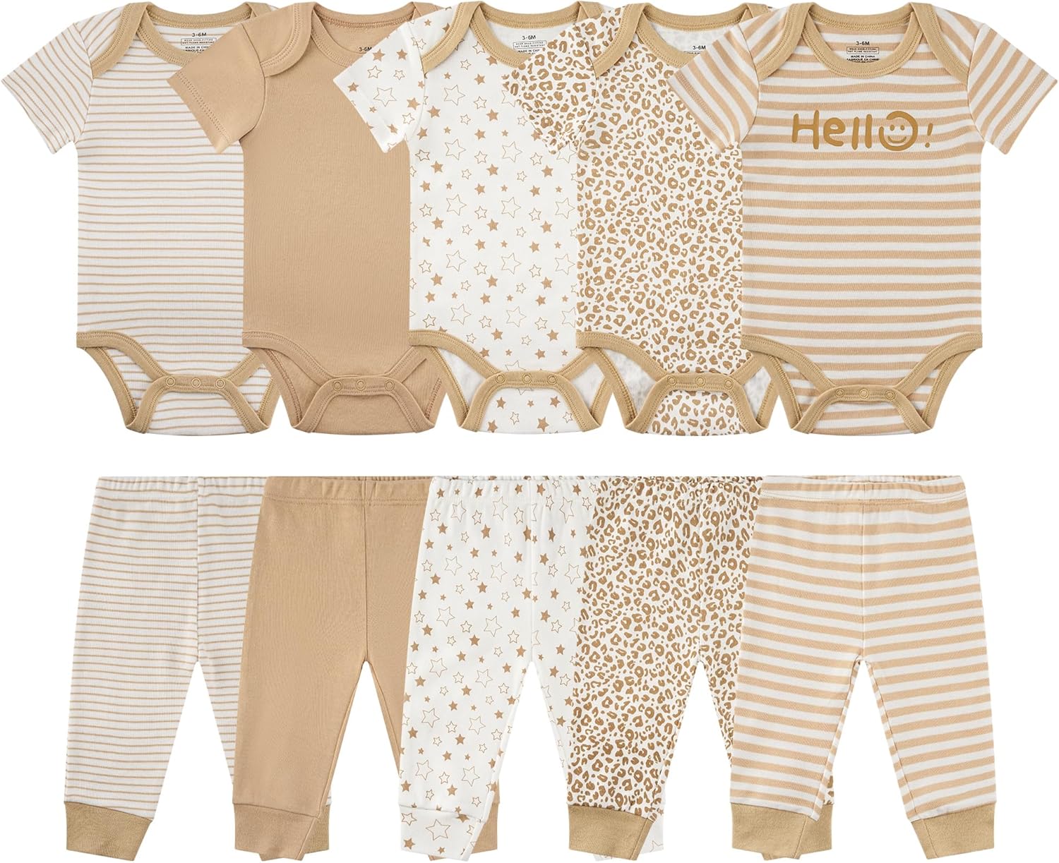 MEYSAHO Baby Newborn Layette 10-Piece Set