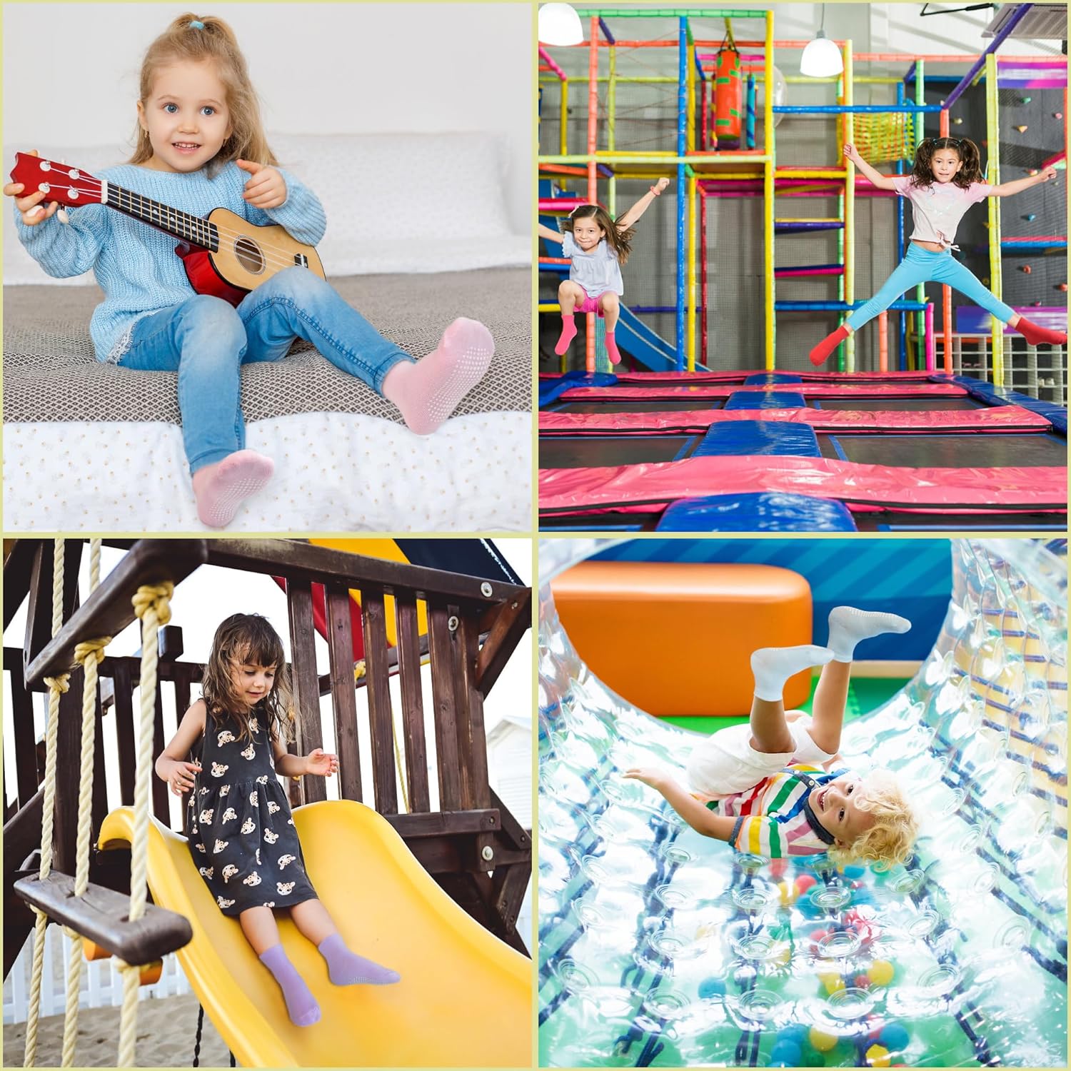 Tphon Toddler Girls Non-Slip Socks Anti Skid