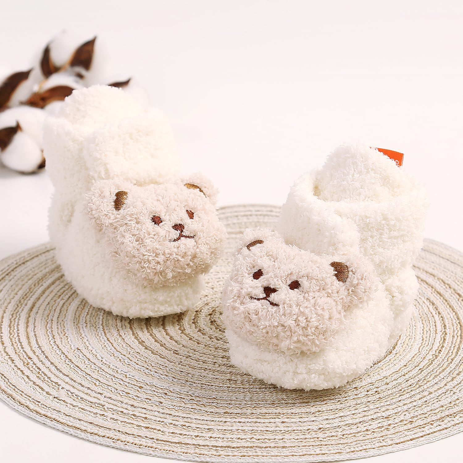 COSANKIM Baby Booties Newborn Fleece Non-Slip Cold Weather